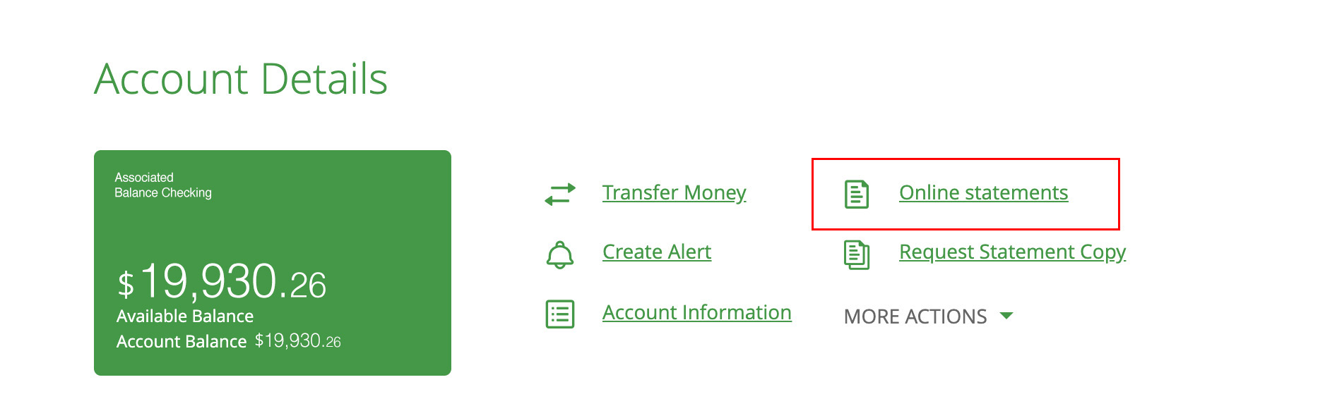 Online Bank Statement Associated Bank