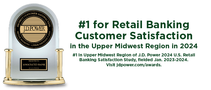 Associated Bank 2024 JD Power Award